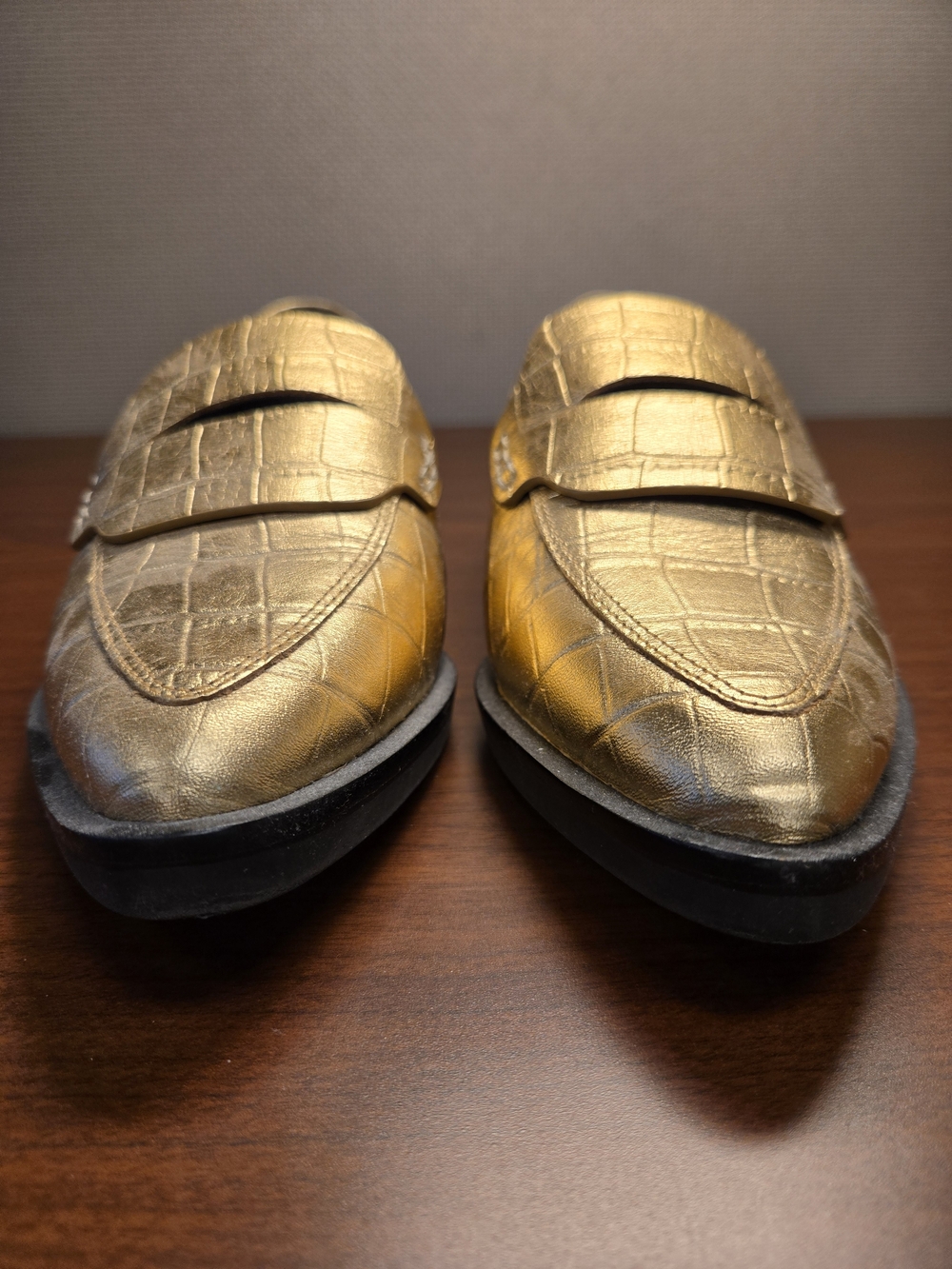 Rebecca Minkoff Gold Metallic Loafers Women’s Slip-On Shoes Size 7.5
